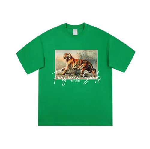 Tiger Print Cotton T-shirt